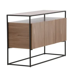 Online Venture Home KINGSPORT Buffet 3 portes en bois et métal L120cm