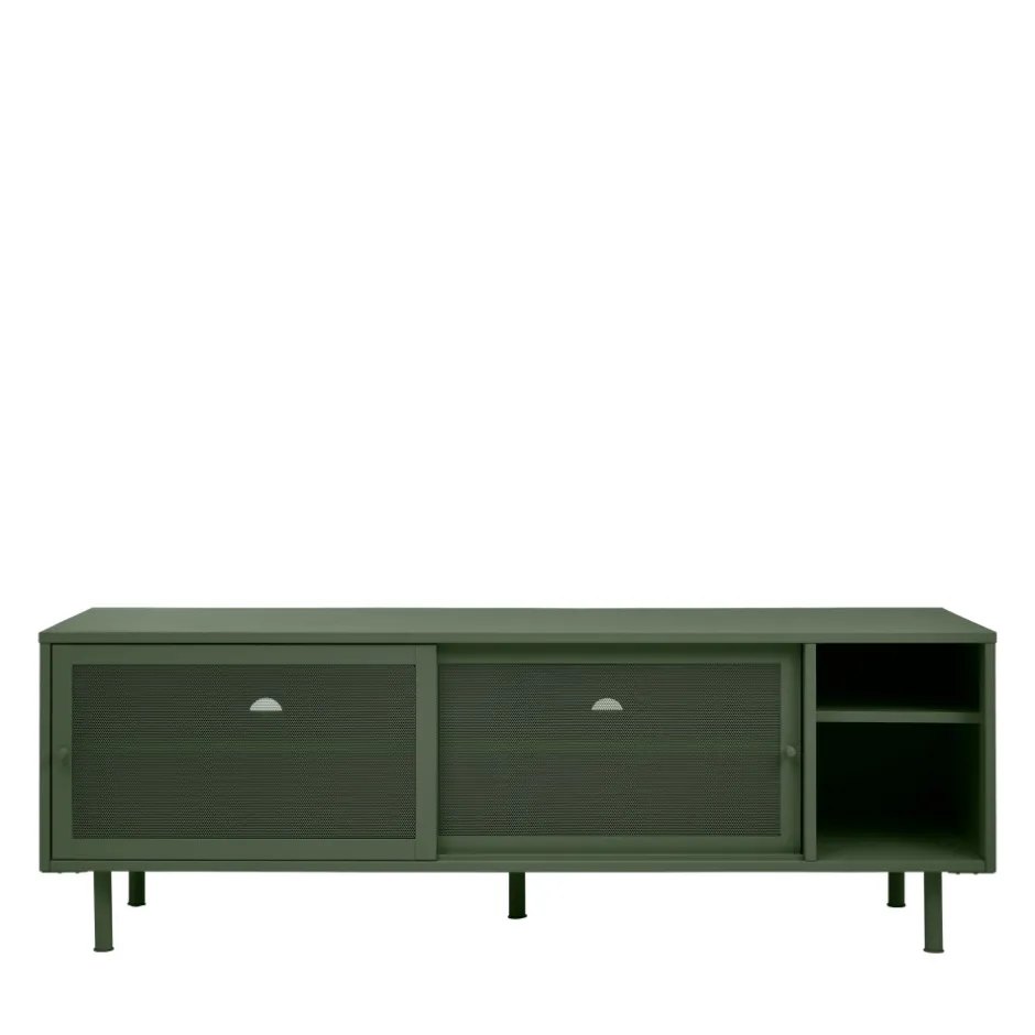 Discount No name KISO Meuble TV 2 portes, 2 niches en métal L160cm