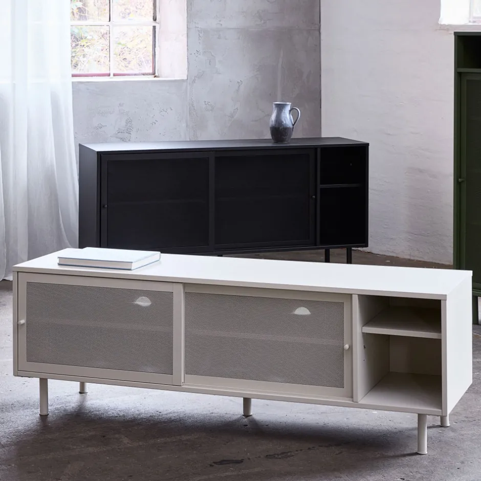 Discount No name KISO Meuble TV 2 portes, 2 niches en métal L160cm