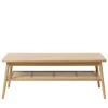 No name KIYO Table basse en bois et cannage 120x60cm