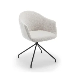 Clearance Drawer KOOIJ Chaise de bureau en tissu bouclette et métal