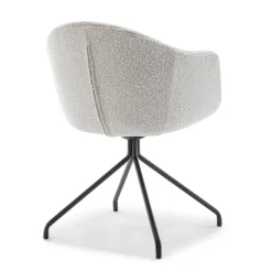 Clearance Drawer KOOIJ Chaise de bureau en tissu bouclette et métal