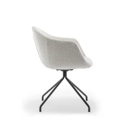 Clearance Drawer KOOIJ Chaise de bureau en tissu bouclette et métal
