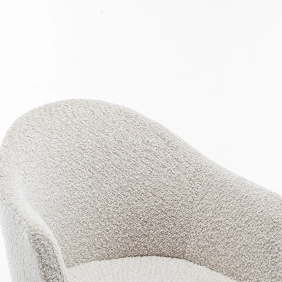 Clearance Drawer KOOIJ Chaise de bureau en tissu bouclette et métal