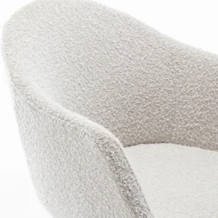 Clearance Drawer KOOIJ Chaise de bureau en tissu bouclette et métal