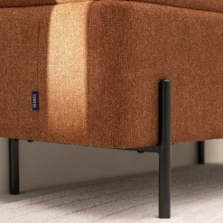 Discount Drawer KOS Banc coffre en tissu et métal L100cm