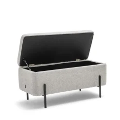 Discount Drawer KOS Banc coffre en tissu et métal L100cm