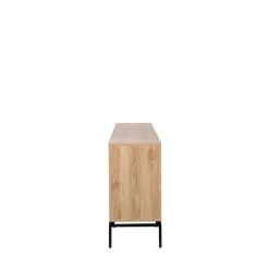 Clearance Drawer KROKOM Buffet 2 portes 3 tiroirs en bois et métal L180cm