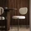 Sale Drawer KYOTO Lot de 2 chaises en tissu bouclette et métal