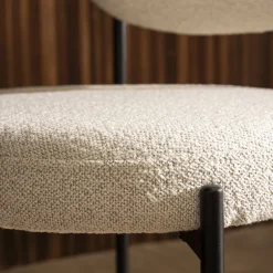 Sale Drawer KYOTO Lot de 2 chaises en tissu bouclette et métal