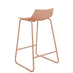 Sale Drawer LAMER Lot de 4 chaises de bar en plastique et métal H66cm