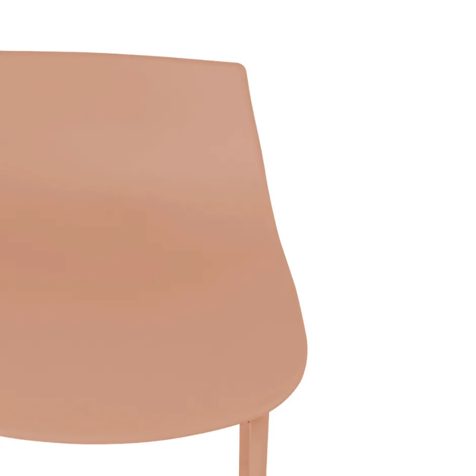 Sale Drawer LAMER Lot de 4 chaises de bar en plastique et métal H66cm