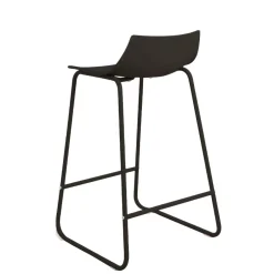 Sale Drawer LAMER Lot de 4 chaises de bar en plastique et métal H66cm