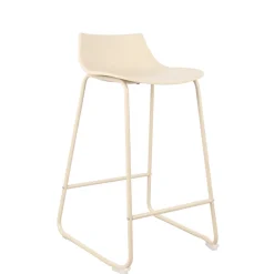 Sale Drawer LAMER Lot de 4 chaises de bar en plastique et métal H66cm