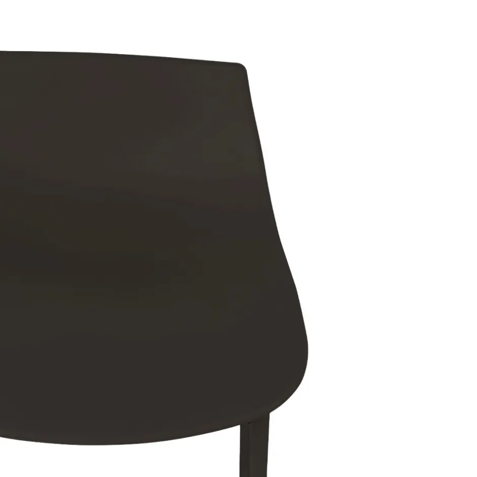 Sale Drawer LAMER Lot de 4 chaises de bar en plastique et métal H66cm