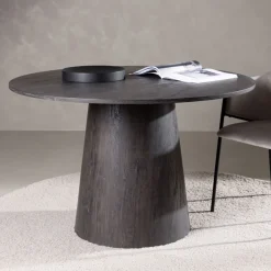Online Venture Home LANZO Table à manger 4 personnes ronde en bois
