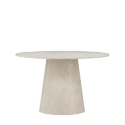 New Venture Home LANZO Table à manger 4 personnes ronde effet marbre