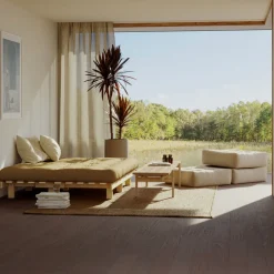 Online Karup Design LEAN Canapé convertible en bois naturel et tissu