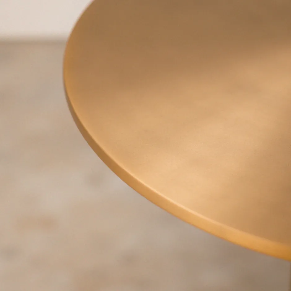Discount House Nordic LECCO Table d'appoint en effet laiton et marbre ø51cm