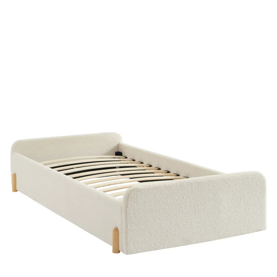 Sale No name LEONA Lit enfant en tissu bouclette 90x190cm