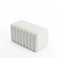 Outlet Drawer LETO Banc rembourré en tissu bouclette L79cm
