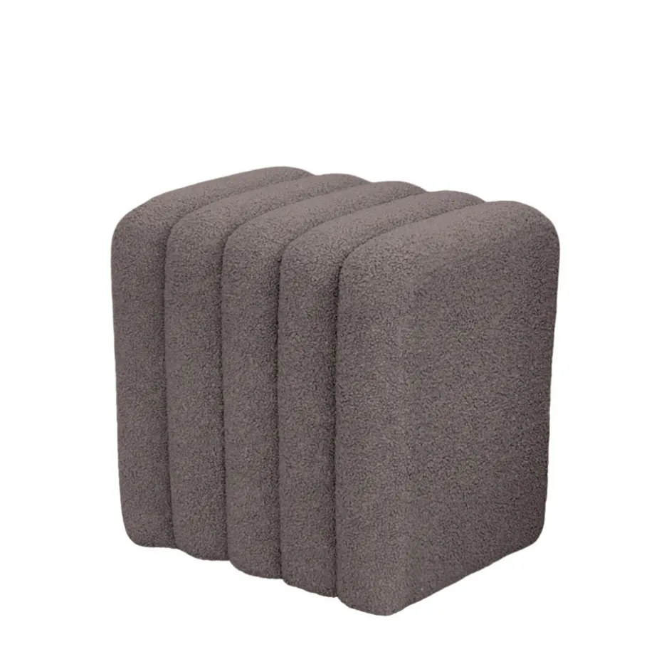 Sale Drawer LETO Pouf rembourré en tissu bouclette