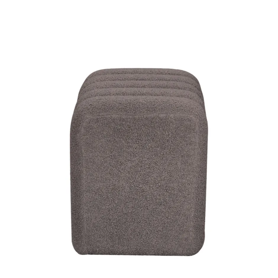 Sale Drawer LETO Pouf rembourré en tissu bouclette