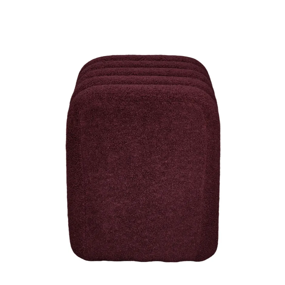 Sale Drawer LETO Pouf rembourré en tissu bouclette