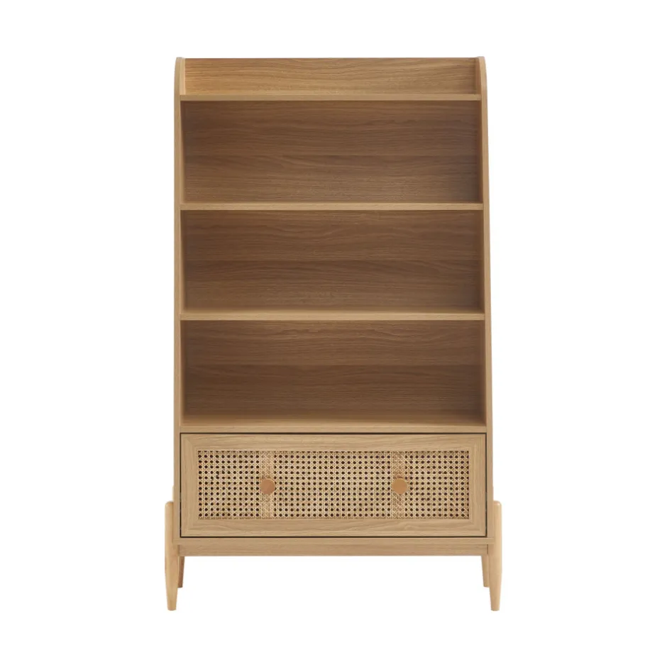 Sale No name LILOU Bibliothèque enfant en bois et cannage H140cm