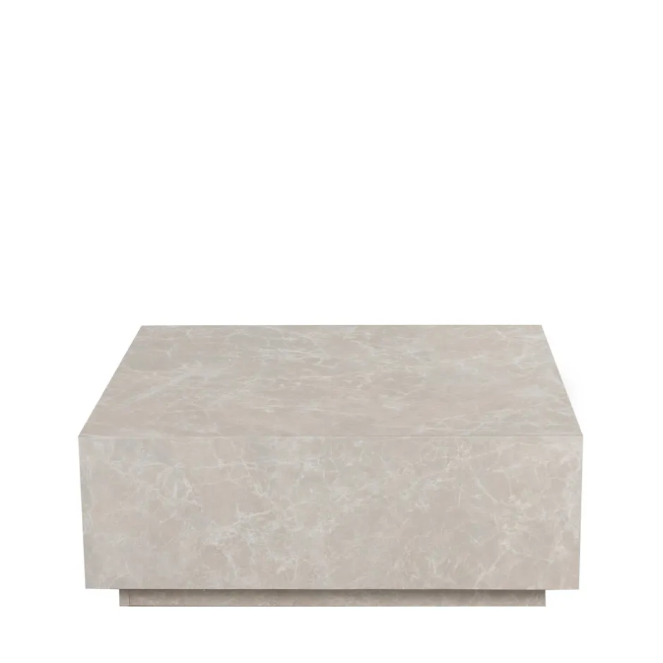 Hot Drawer LIPANI Table basse carrée effet marbre 90x90cm
