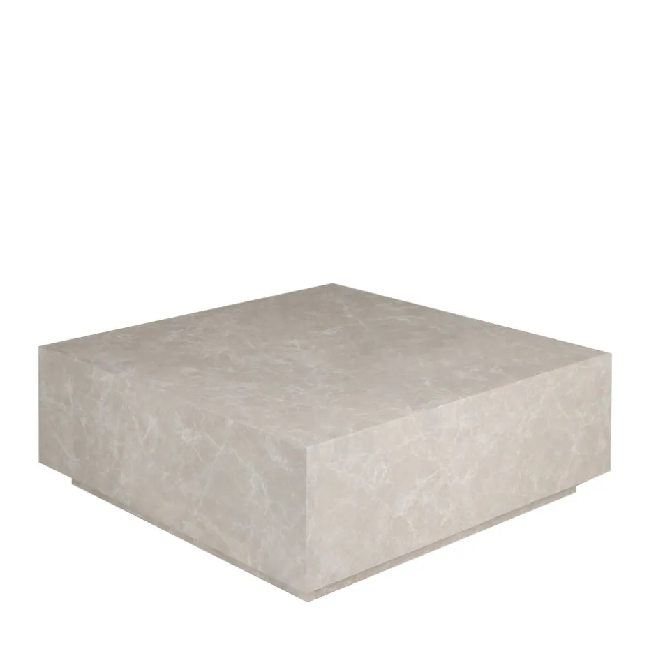 Hot Drawer LIPANI Table basse carrée effet marbre 90x90cm