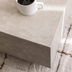Sale Drawer LIPANI Table basse effet marbre 90x50cm