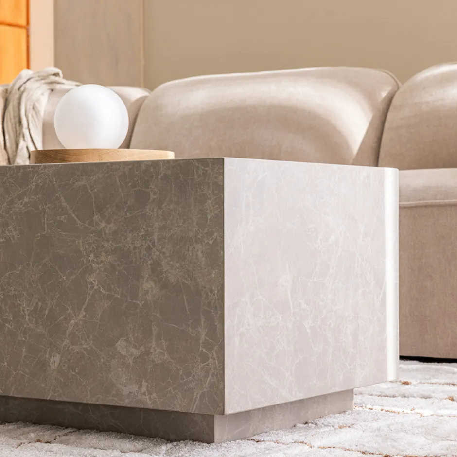 Sale Drawer LIPANI Table basse effet marbre 90x50cm