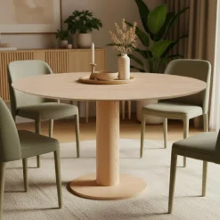 New Drawer LISA Table à manger 4 personnes ronde en bois ø120cm