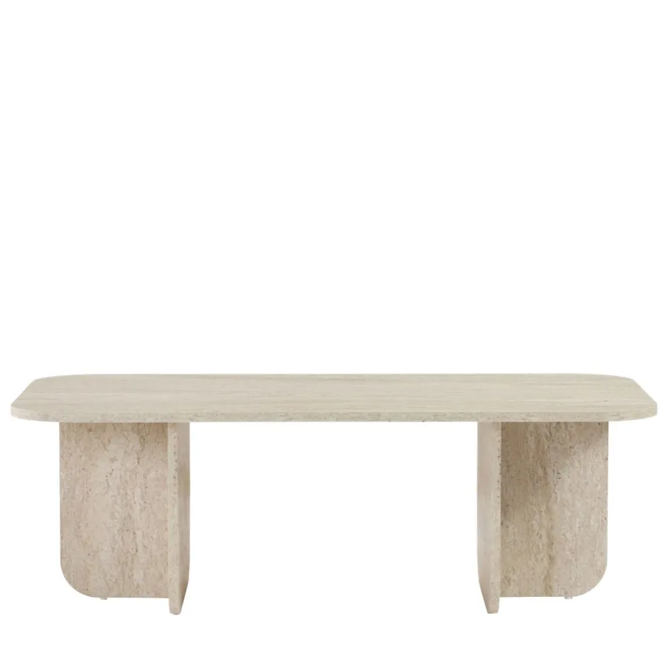 Best Drawer LISON Table basse rectangulaire effet travertin 120x60cm