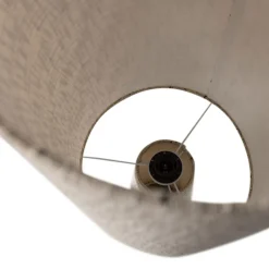Discount Woood LOFT Lampadaire à pois en métal et tissu bouclette H130cm