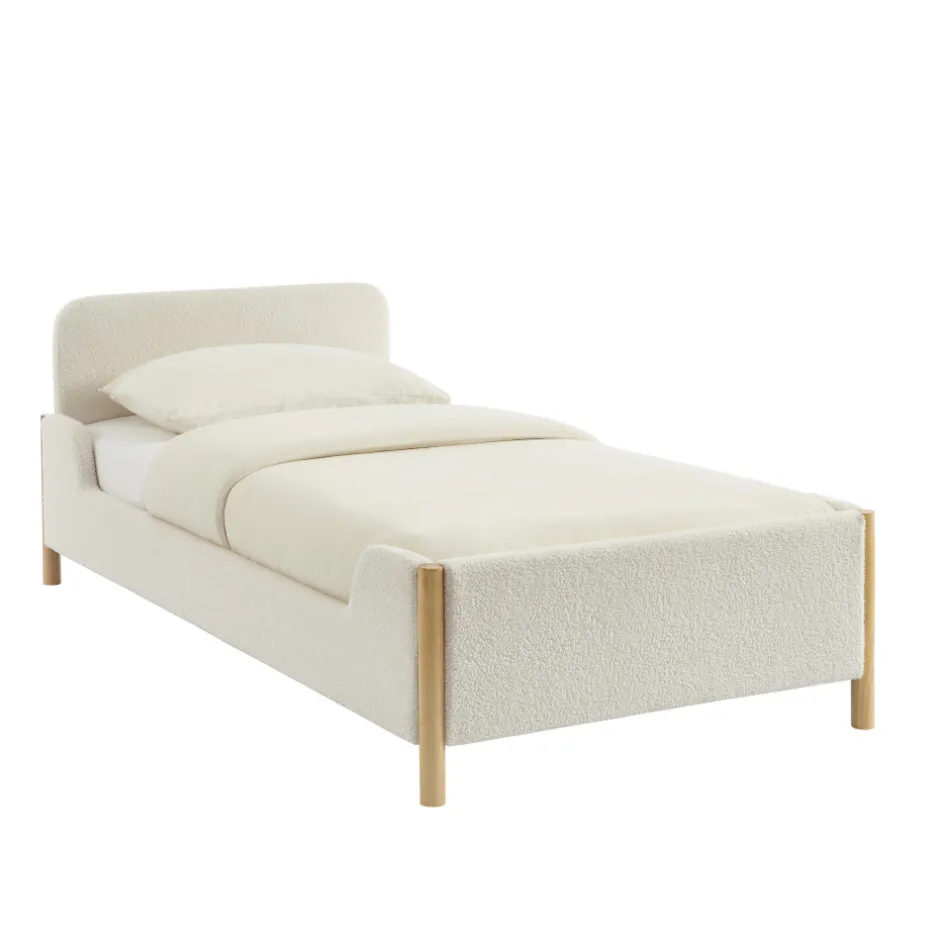 Online No name LOIS Lit enfant en tissu bouclette 90x190cm