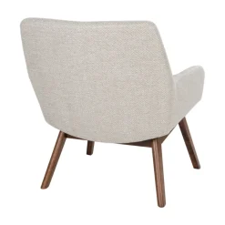 Online House Nordic LONDON Fauteuil en tissu et pieds en bois naturel