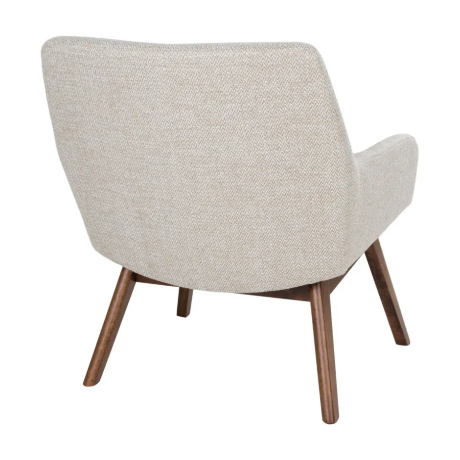 Online House Nordic LONDON Fauteuil en tissu et pieds en bois naturel
