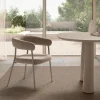 Online Drawer LORA Lot de 2 fauteuils de table en tissu et métal