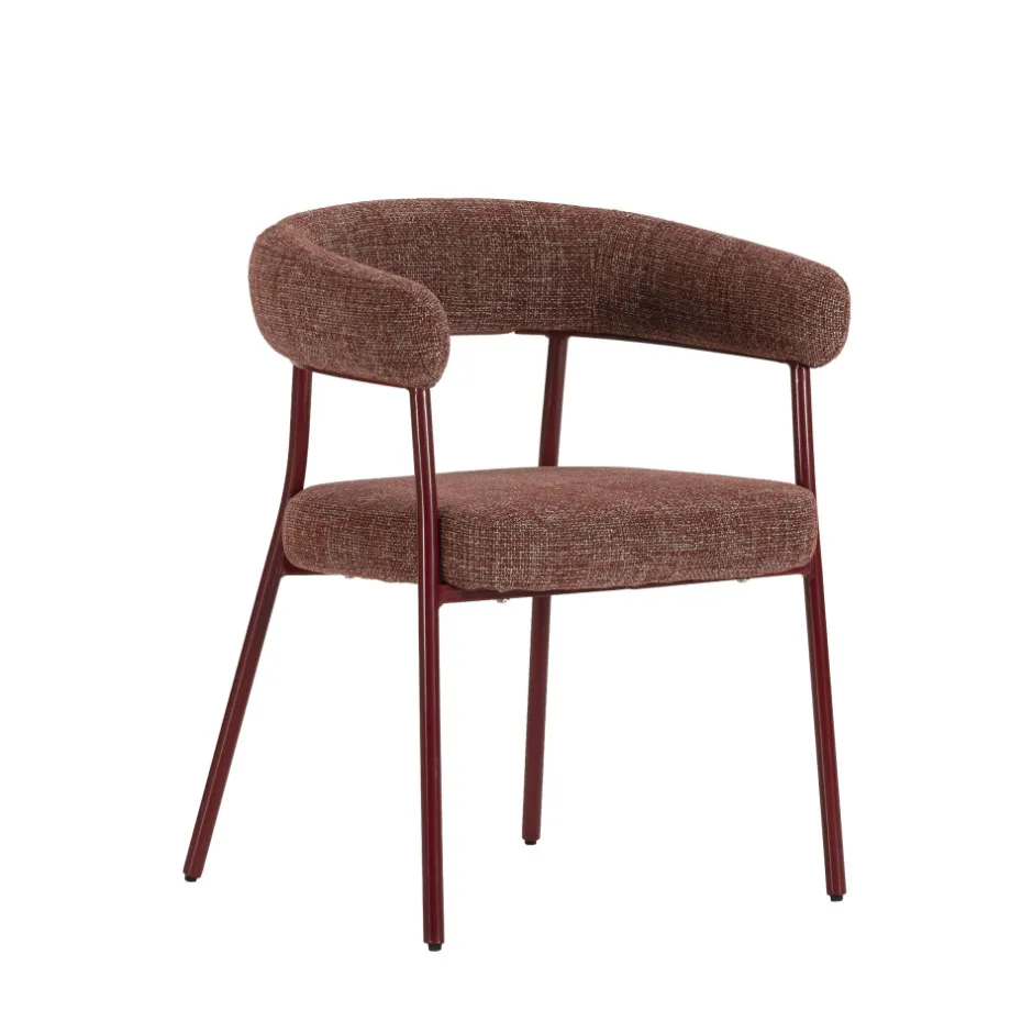 Clearance Drawer LORA Lot de 2 fauteuils en tissu et métal