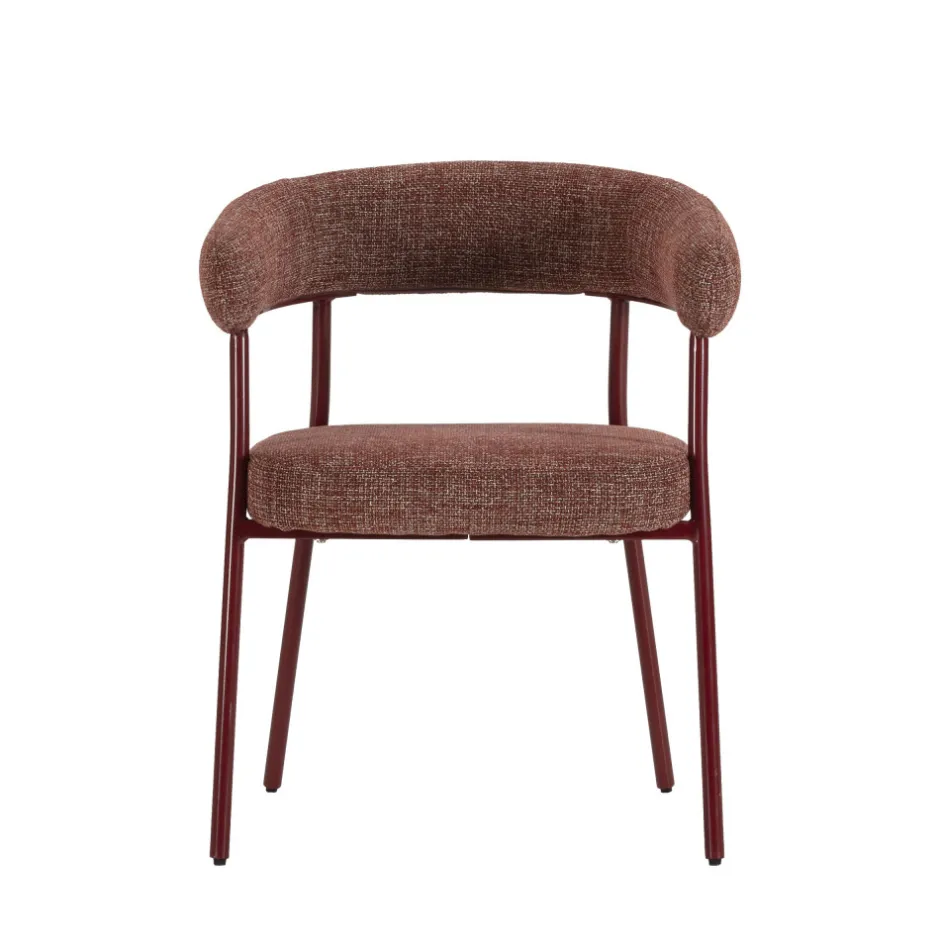 Clearance Drawer LORA Lot de 2 fauteuils en tissu et métal