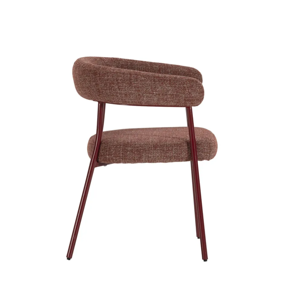 Clearance Drawer LORA Lot de 2 fauteuils en tissu et métal