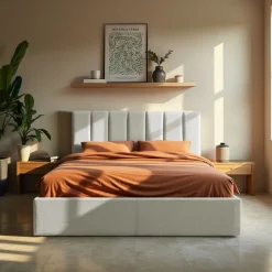 Sale Drawer LOU Lit coffre en tissu 140x190cm