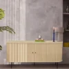New Drawer LUCIE Buffet aux portes coulissantes en bois et métal L160cm