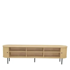 Discount Drawer LUCIE Meuble TV aux portes coulissantes en bois et métal L200cm
