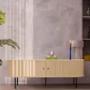 Sale Drawer LUCIE Meuble tv aux portes coulissantes en bois et métal L150cm
