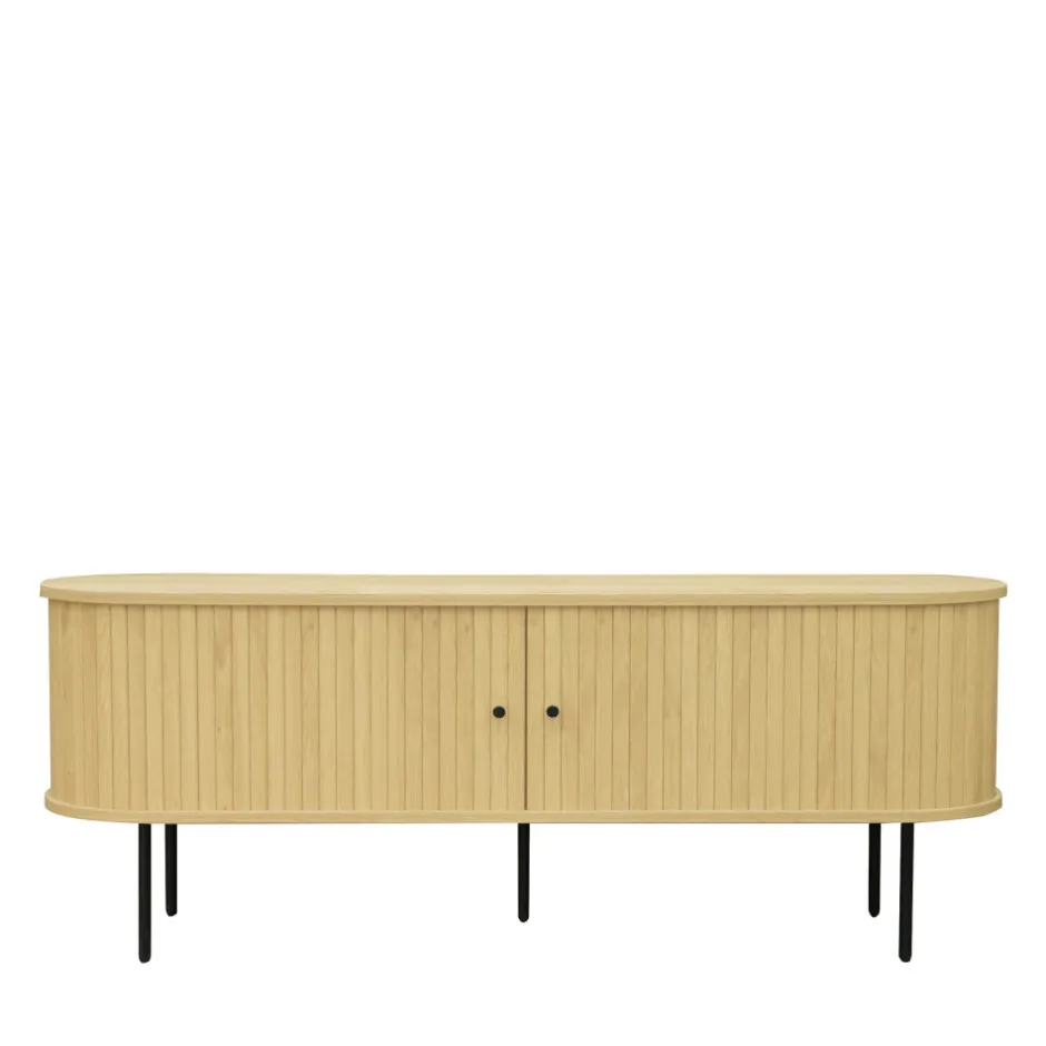 Sale Drawer LUCIE Meuble tv aux portes coulissantes en bois et métal L150cm
