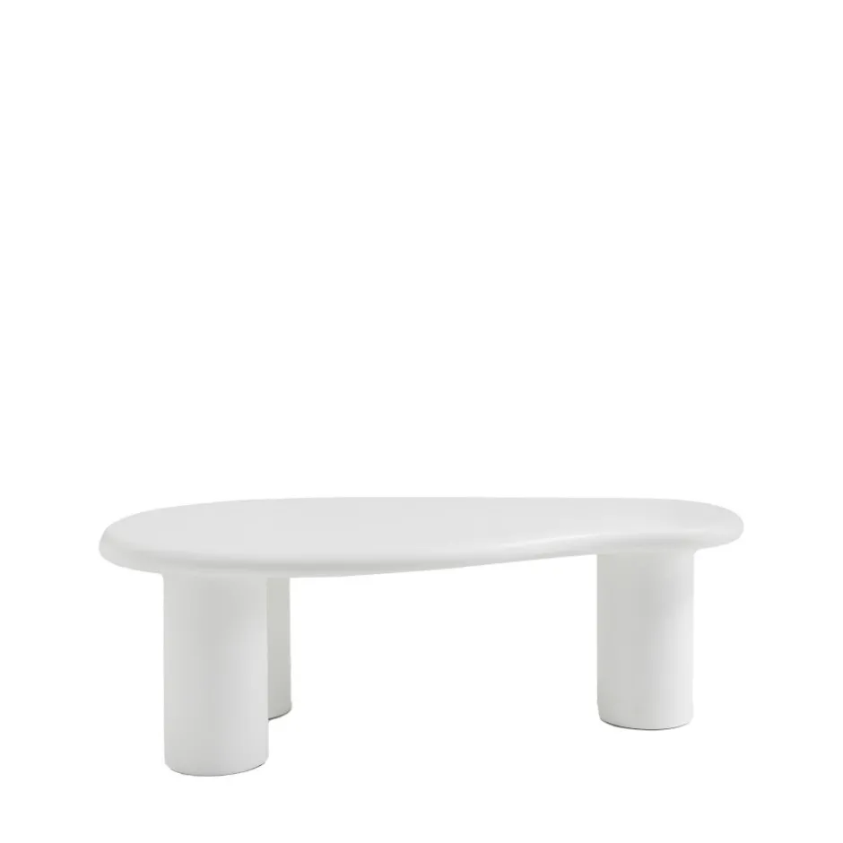 Online Drawer LUNA Table basse organique en fibre de ciment L120cm