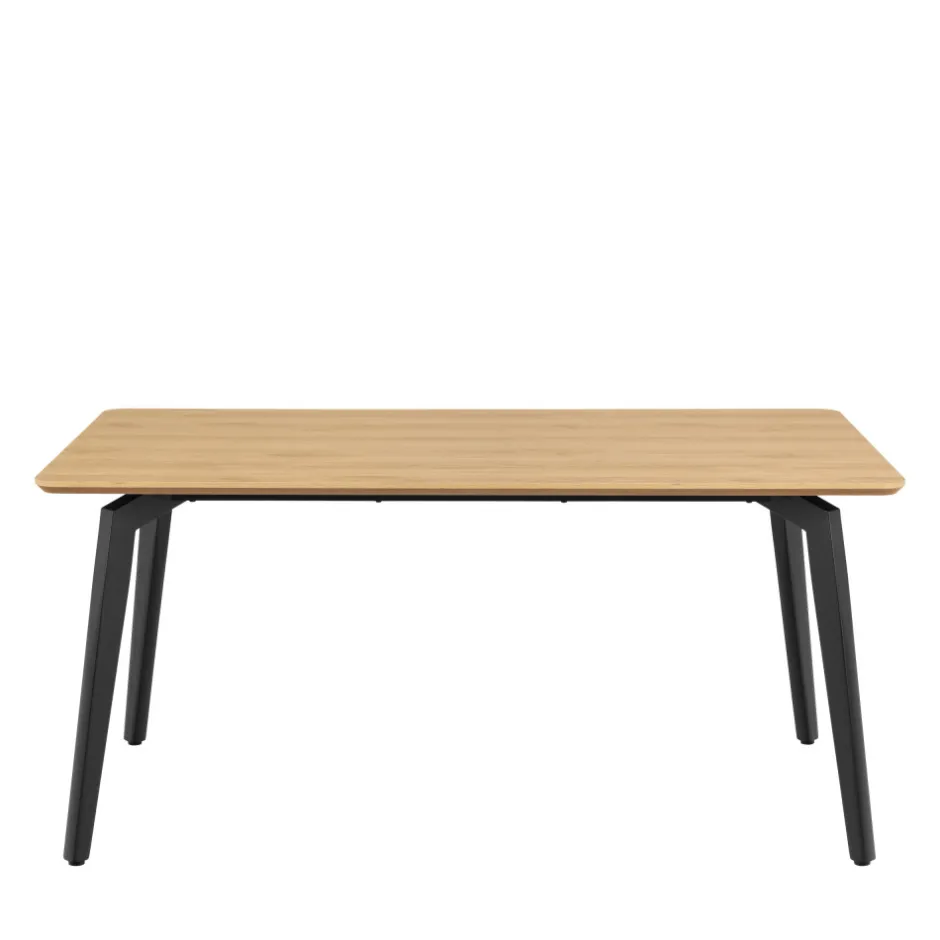 Online Drawer LUNKA Table à manger 4 personnes en bois et métal